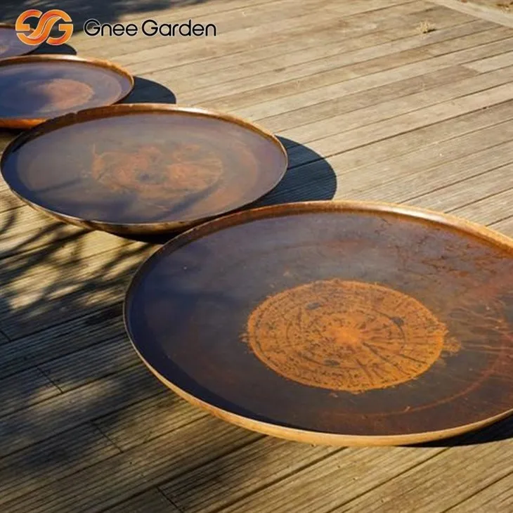 Corten Round Grill Fire Bowl Design
