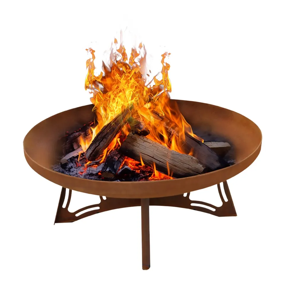 Corten Steel Firepit Bowl kerek
