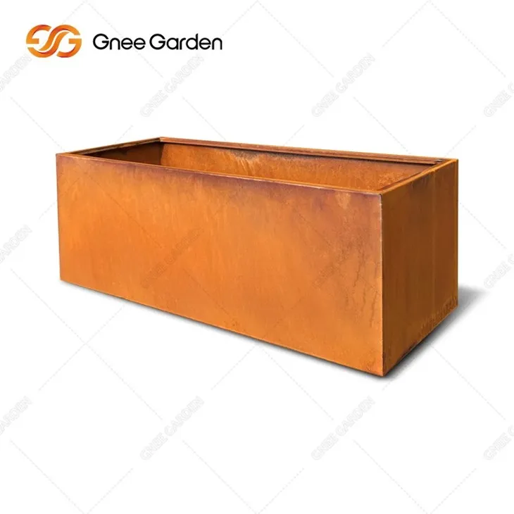 modern corten steel planters