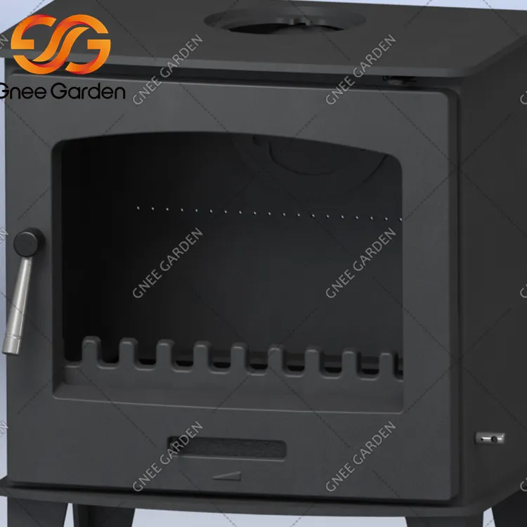 Szabadon álló fatüzelésű kályha kéményes