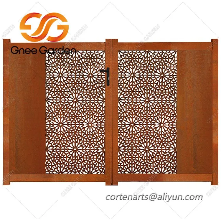 Kerti kerítés rácsos kapuk