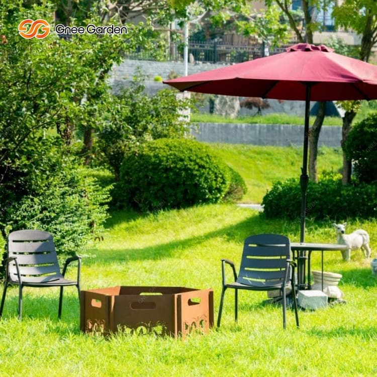 Modern kültéri kéreg acél tűzhely