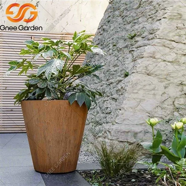 Pre-weathered outdoor Corten Steel Planters
