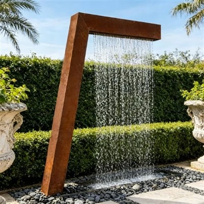 Corten Fountain Curtain 7 alakú esőfüggöny víz funkció