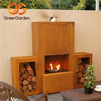 Corten acél háztáji kandalló