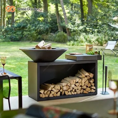 Corten Steel Large Classic kültéri Plancha Grill BBQ