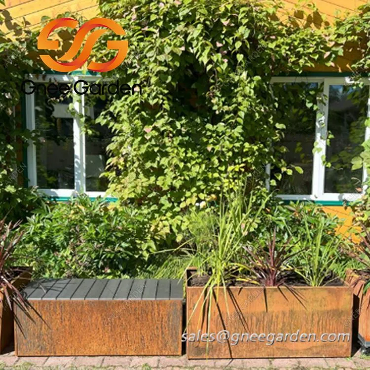 Időjárásálló acél utcai bútorok